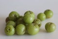 Amla or gooseberries shot on a white background Royalty Free Stock Photo